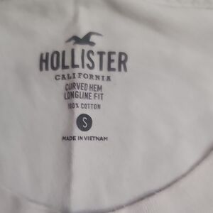Hollister Cream Longline Fit Tee